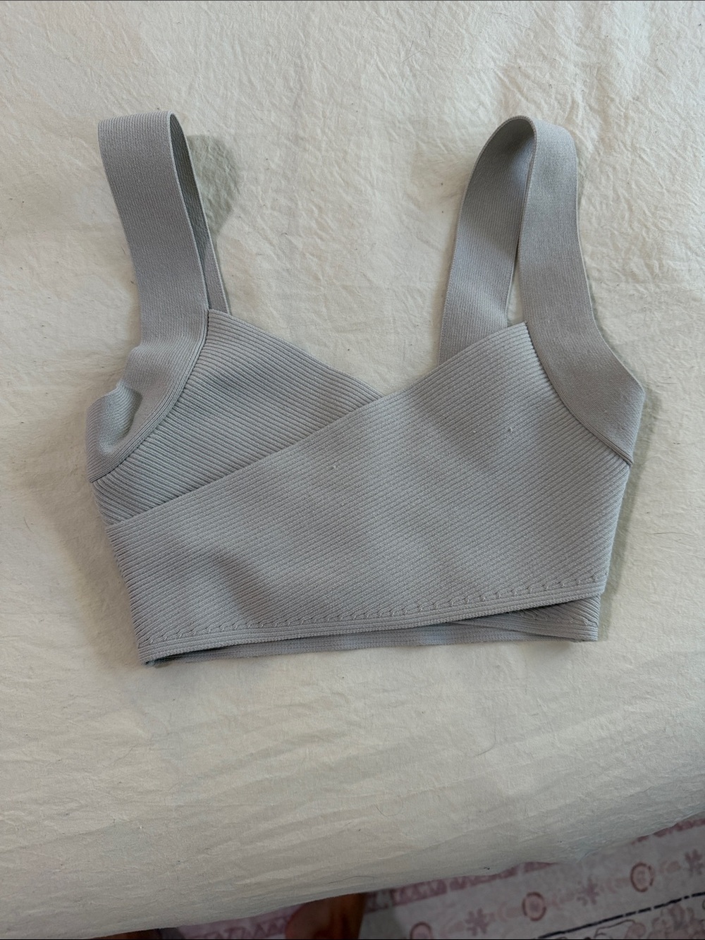 Seamless Grey Ribbed Bralette - Women Intimates & Sleepwear